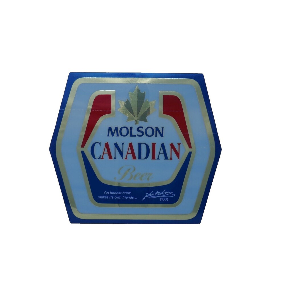 Molson Canadian Beer Cardboard Plastic Sign